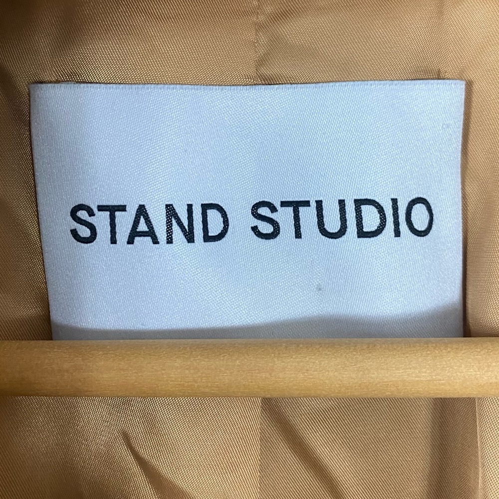 STAND STUDIO Anika Coat Faux Shearling in Camel - 36/S - Picture 15 of 16